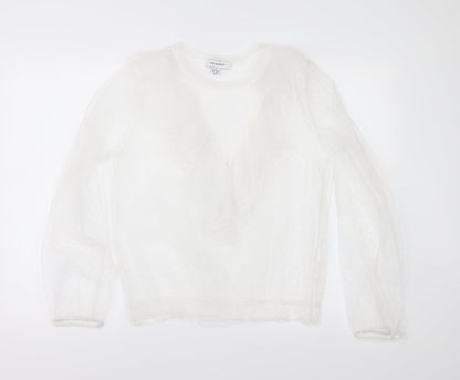 Primark Womens White Polka Dot  Basic Blouse Size 12