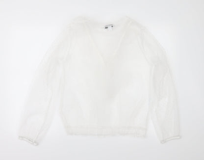 Primark Womens White Polka Dot  Basic Blouse Size 12