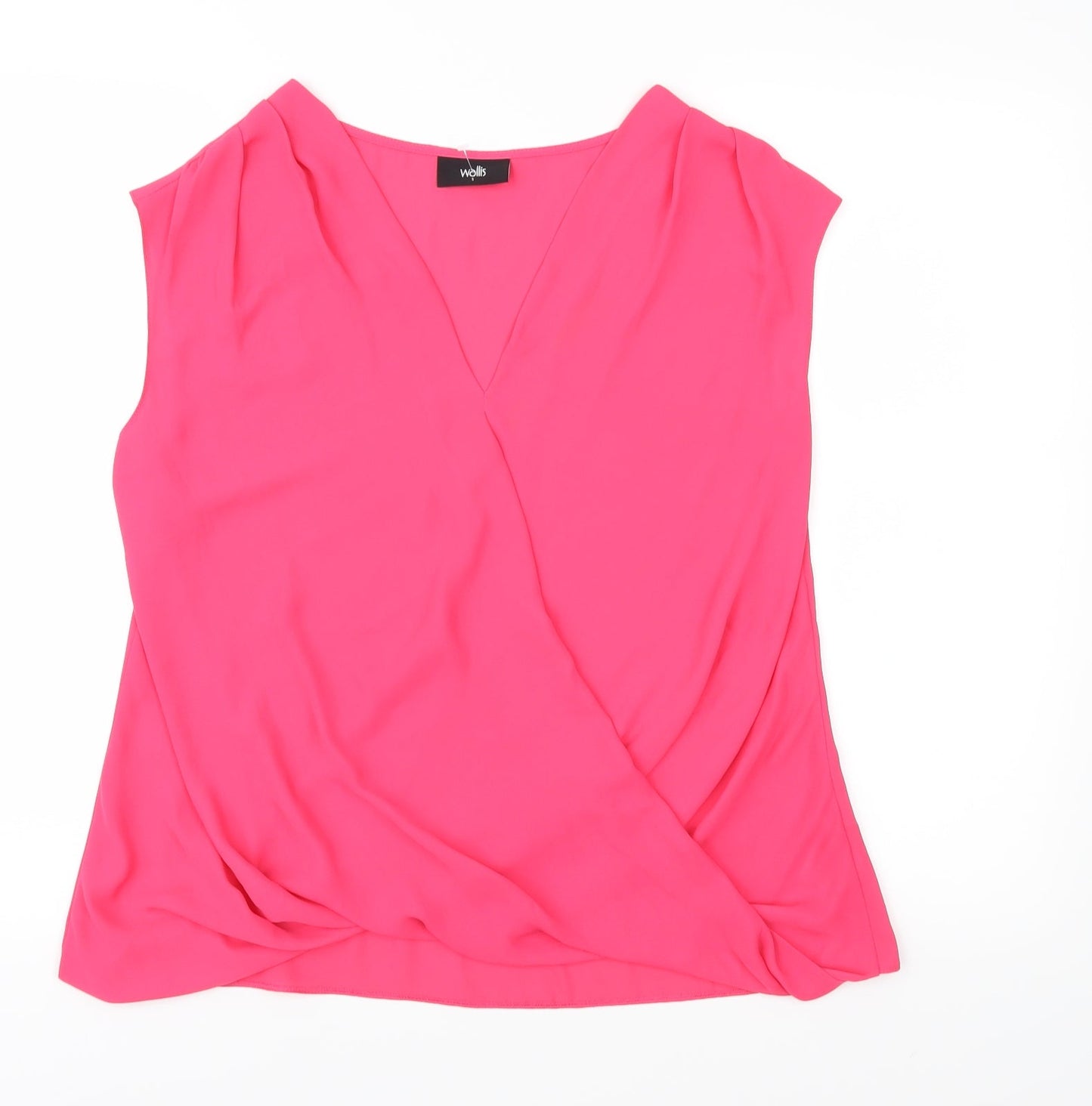 Womens UK Size S Wallis Pink Basic Blouse