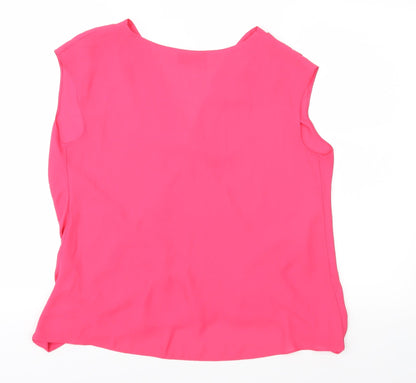 Womens UK Size S Wallis Pink Basic Blouse