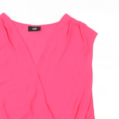 Womens UK Size S Wallis Pink Basic Blouse