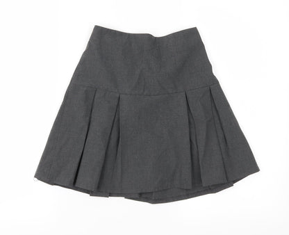 Debenhams Girls Grey   Pleated Skirt Size 10 Years
