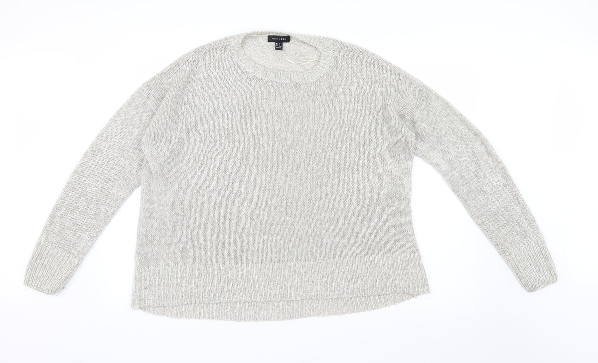 Additional front view of New Look women’s ivory knit jumper, size L