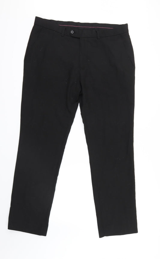 Womens UK Size 34 in NEXT Regular Fit  Black Trousers