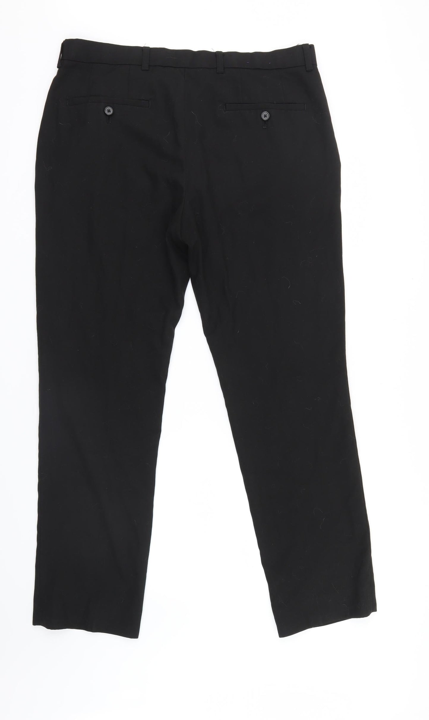 Womens UK Size 34 in NEXT Regular Fit  Black Trousers