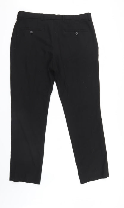 Womens UK Size 34 in NEXT Regular Fit  Black Trousers