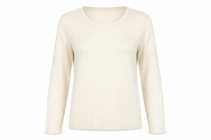 Front view of Kliss women’s white knit jumper, size L