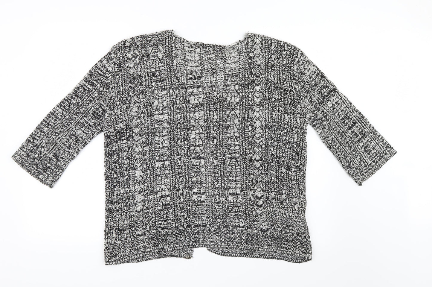 Pure & Natural Womens Black  Knit Cardigan Jumper Size XL