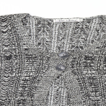 Pure & Natural Womens Black  Knit Cardigan Jumper Size XL