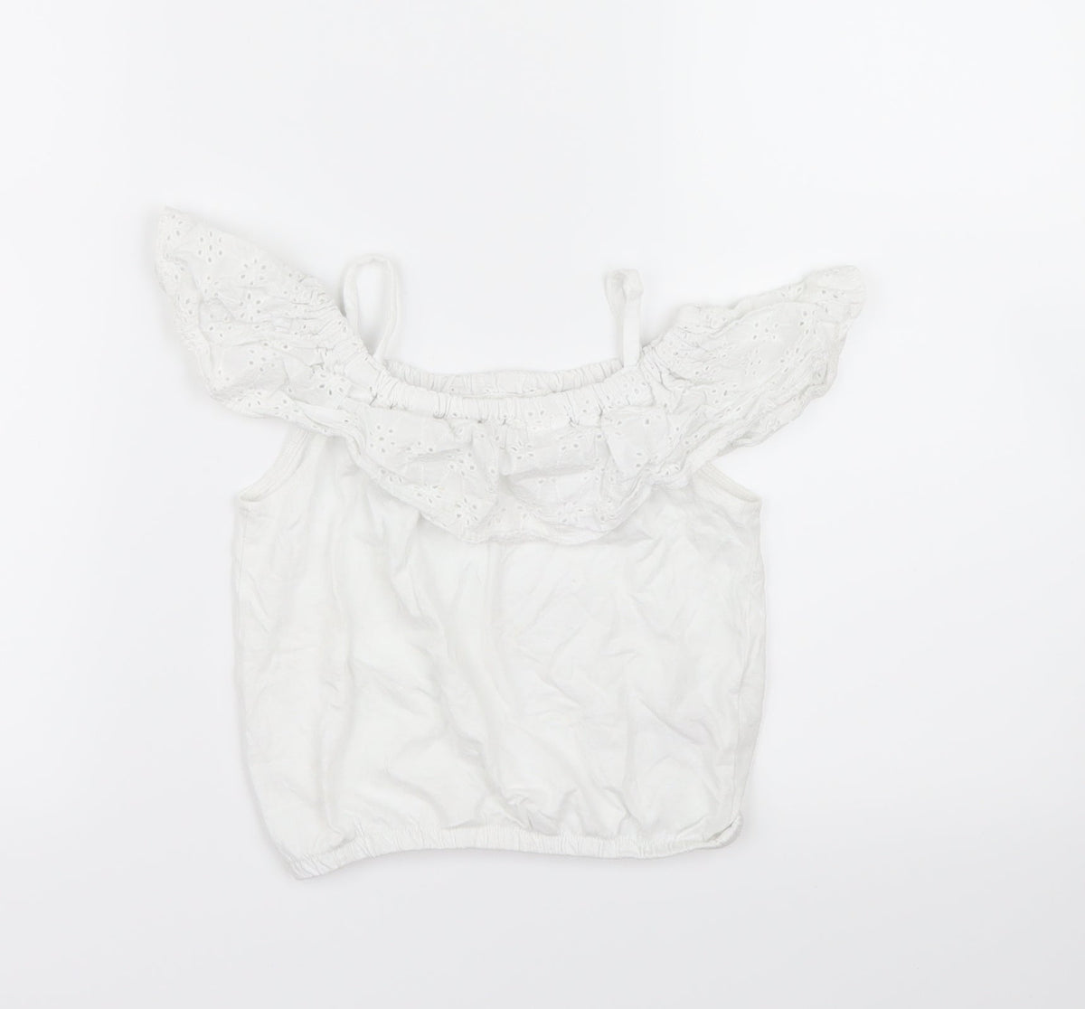 Additional front view of Very girls’ white basic blouse, size 3-4, years