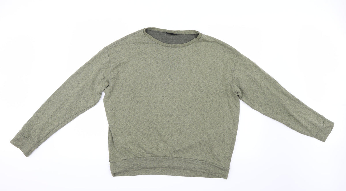 Additional front view of Topshop women’s green jumper, size UK 12