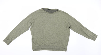 Additional front view of Topshop women’s green jumper, size UK 12