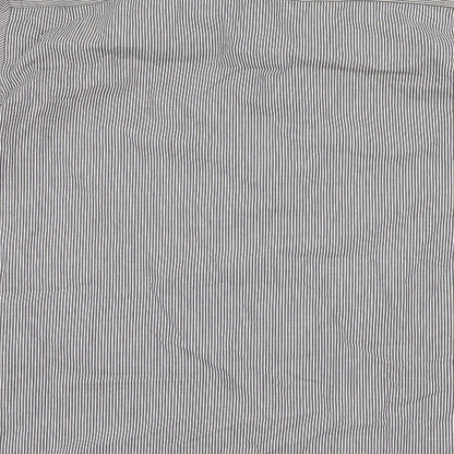 Mens UK Size 16 NEXT Grey  Button-Up Long Sleeve Casual Shirt
