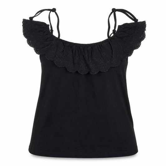 Front view of Red Herring women’s black basic t-shirt, size UK 12