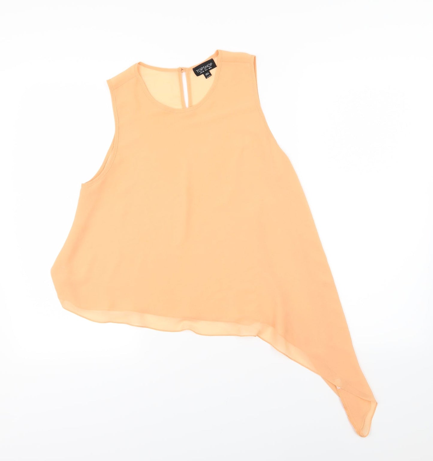 Womens UK Size 8 Topshop Orange Basic Blouse