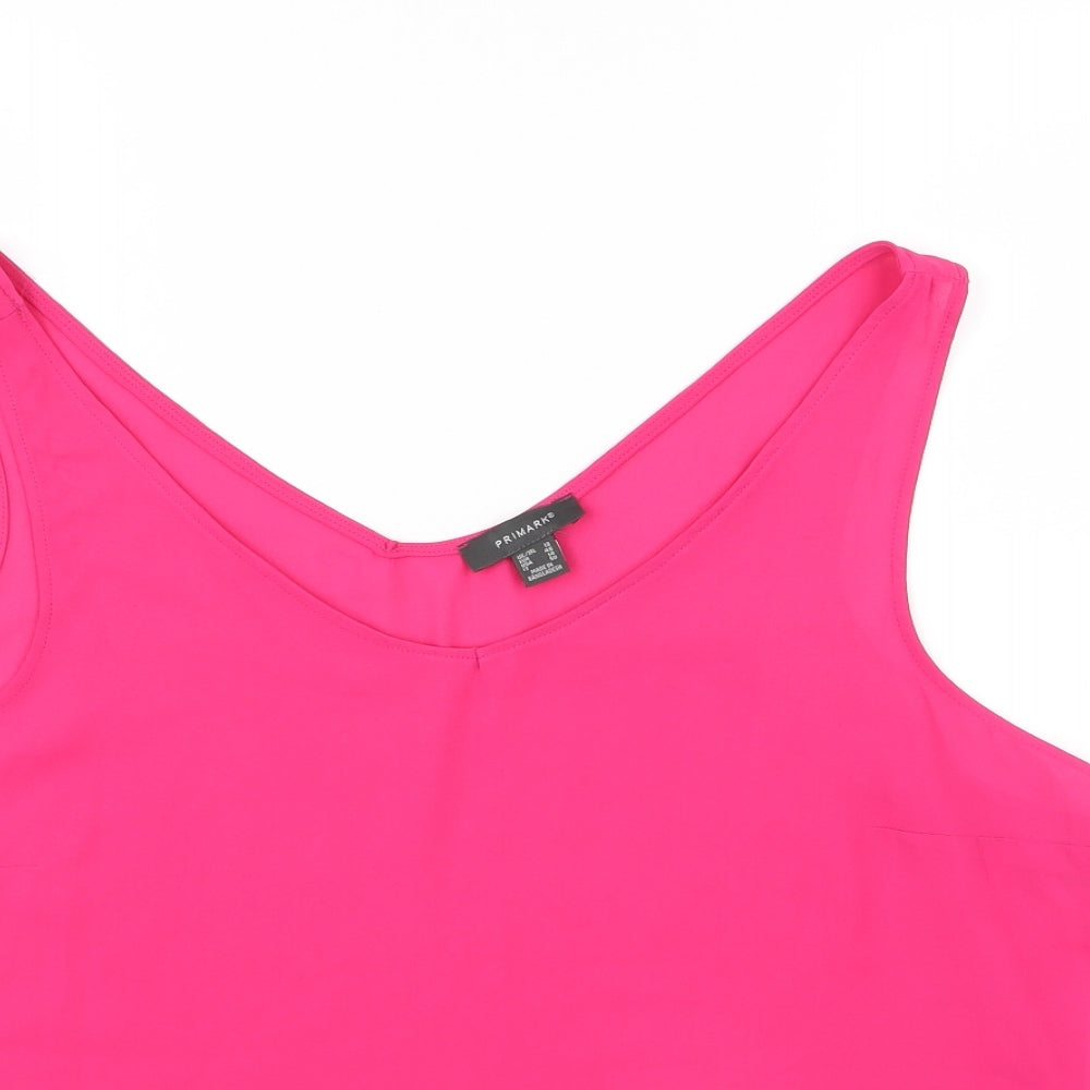Primark Womens Pink  Chiffon Basic Blouse Size 10