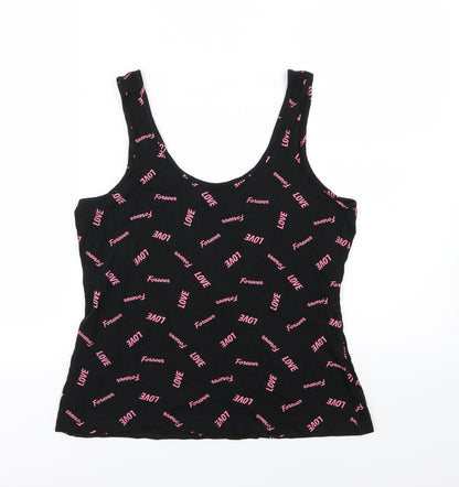 Primark Womens Black  Jersey Basic Tank Size S  - Forever Love
