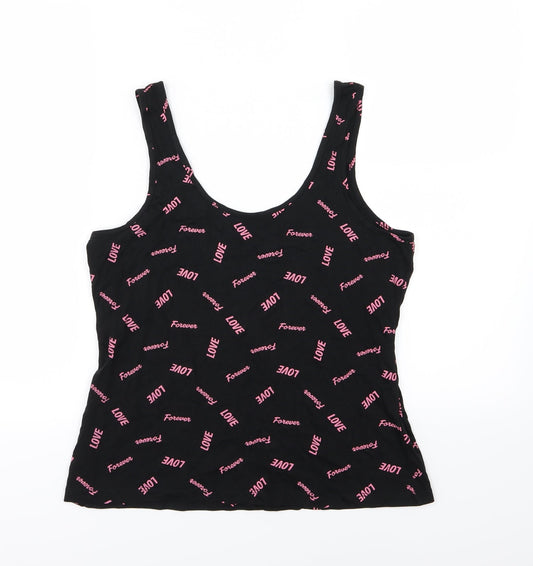 Primark Womens Black  Jersey Basic Tank Size S  - Forever Love