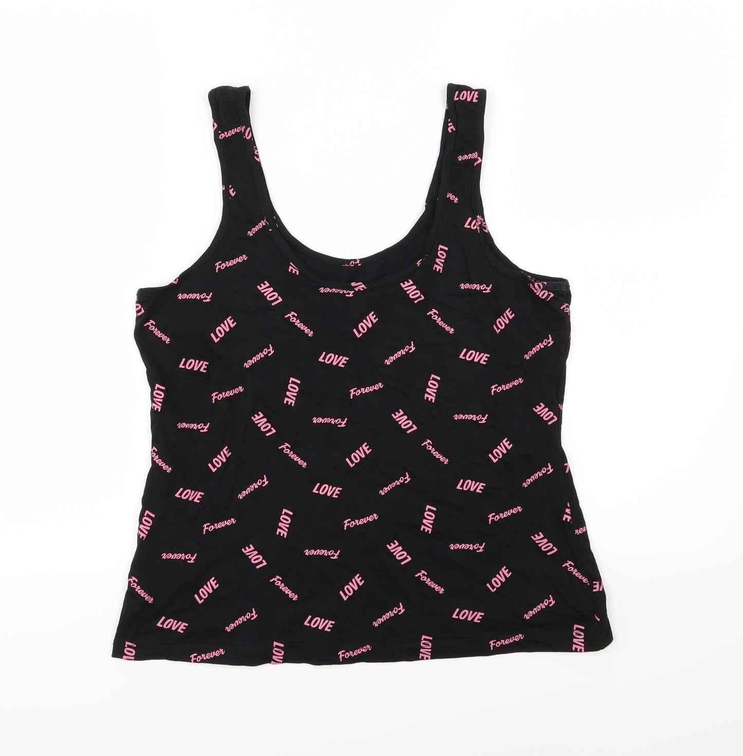 Primark Womens Black  Jersey Basic Tank Size S  - Forever Love