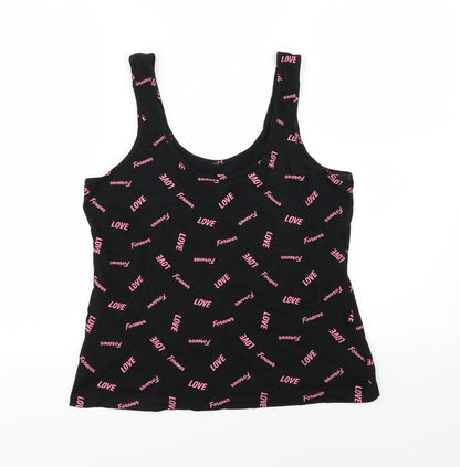 Primark Womens Black  Jersey Basic Tank Size S  - Forever Love