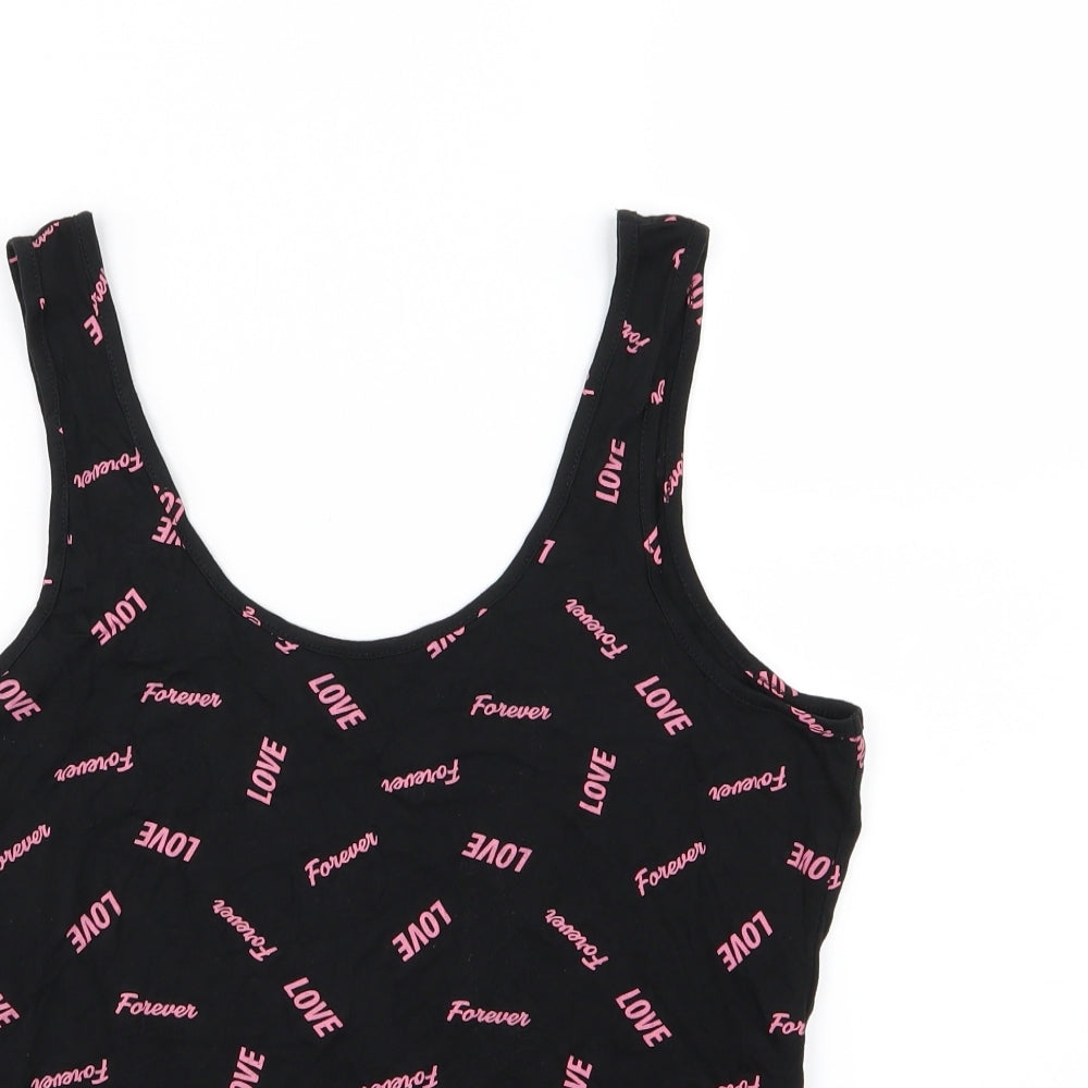 Primark Womens Black  Jersey Basic Tank Size S  - Forever Love