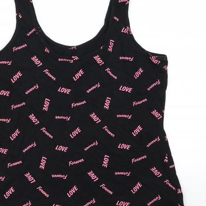 Primark Womens Black  Jersey Basic Tank Size S  - Forever Love