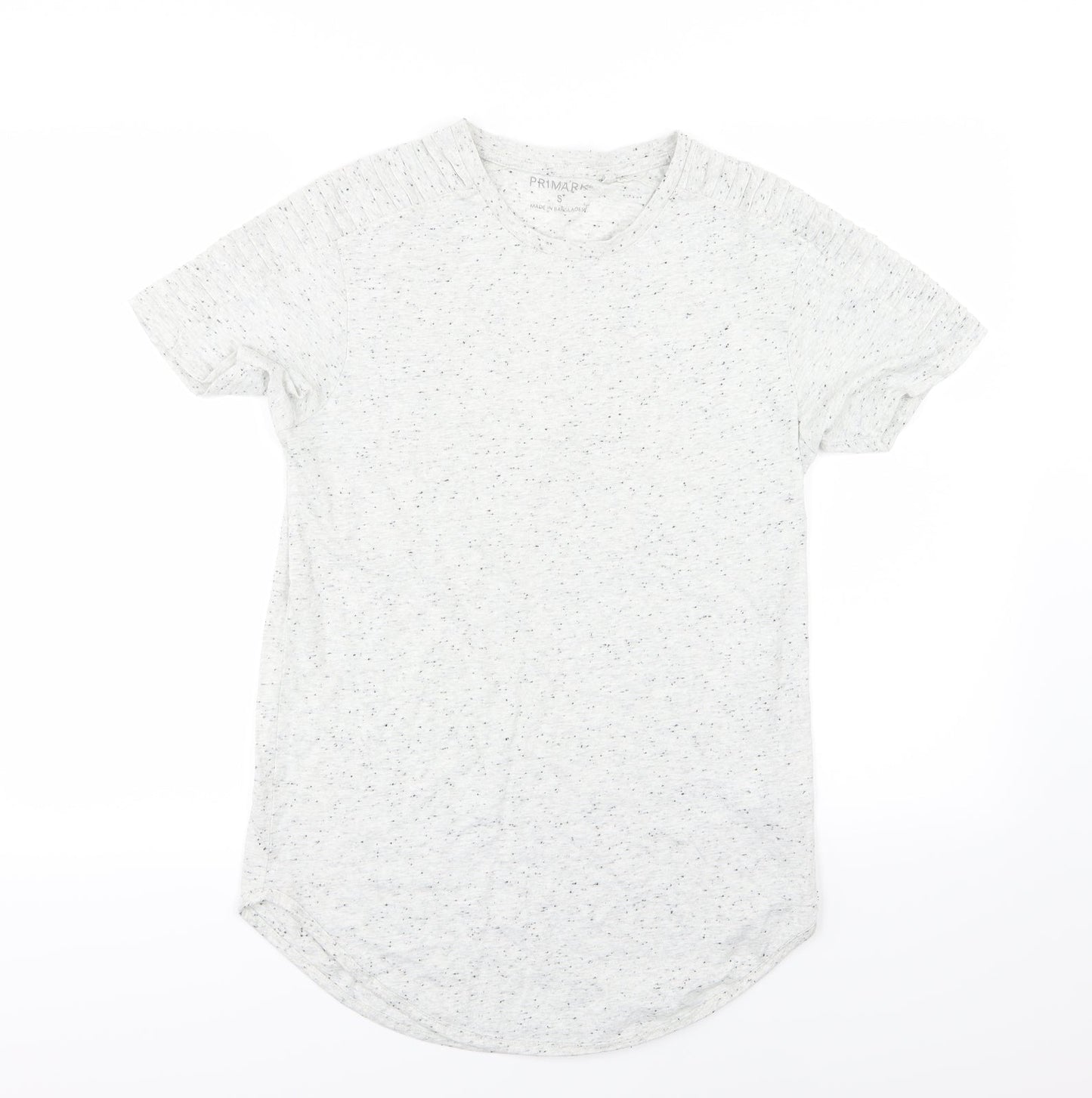 Primark Mens Grey  Jersey  T-Shirt Size S  - speckled