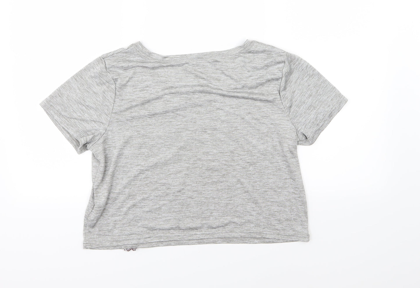 Primark Womens Grey  Jersey Basic T-Shirt Size 12  - Hogwarts Alumni