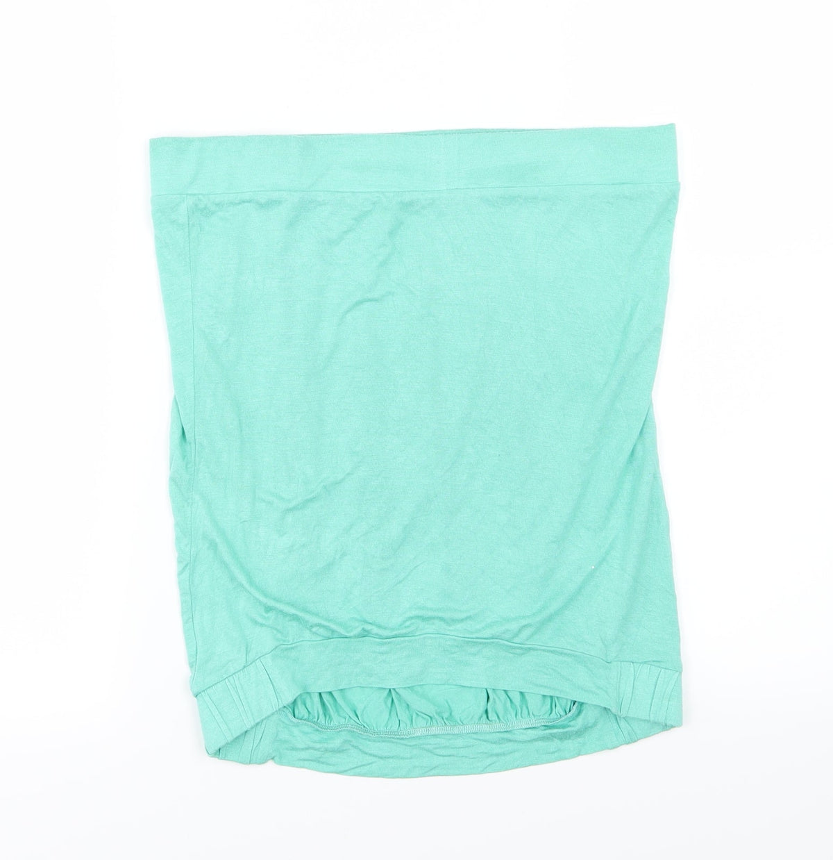 Back view of Pattyboutik women’s green jersey basic t-shirt, size M