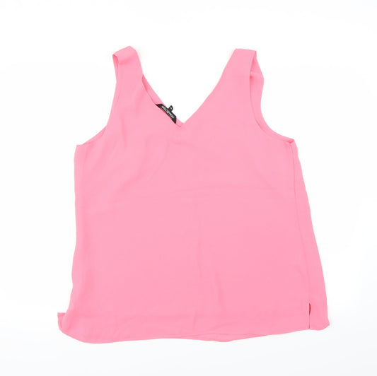 Womens UK Size 16 Debenhams Pink Basic Blouse