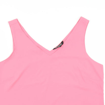 Womens UK Size 16 Debenhams Pink Basic Blouse