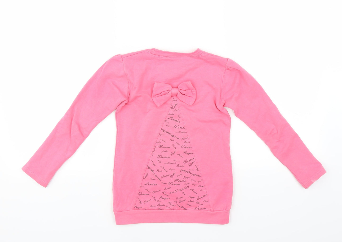 Preworn Girls Pink   Pullover Sweatshirt Size 7 Years