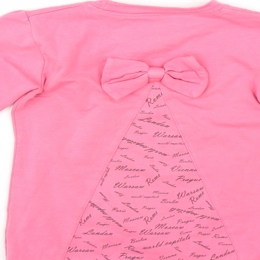 Preworn Girls Pink   Pullover Sweatshirt Size 7 Years