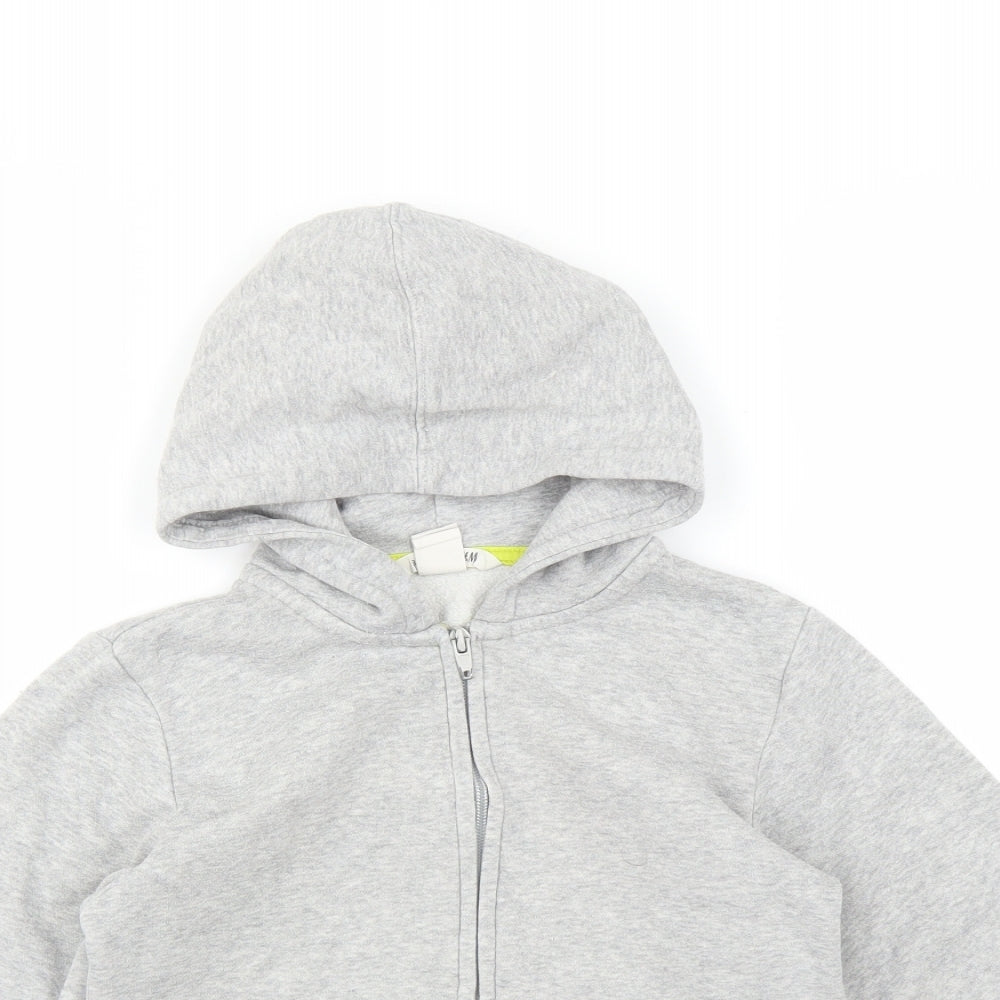 H&M Boys Grey   Full Zip Hoodie Size 6-7 Years