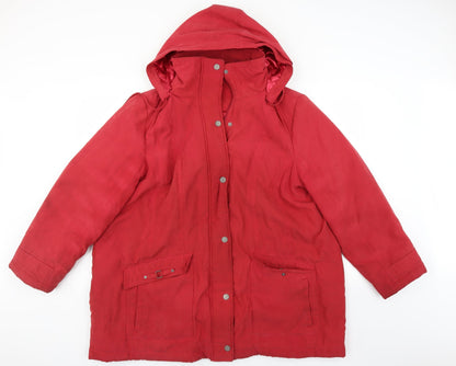 BM Womens Red   Jacket Coat Size XL