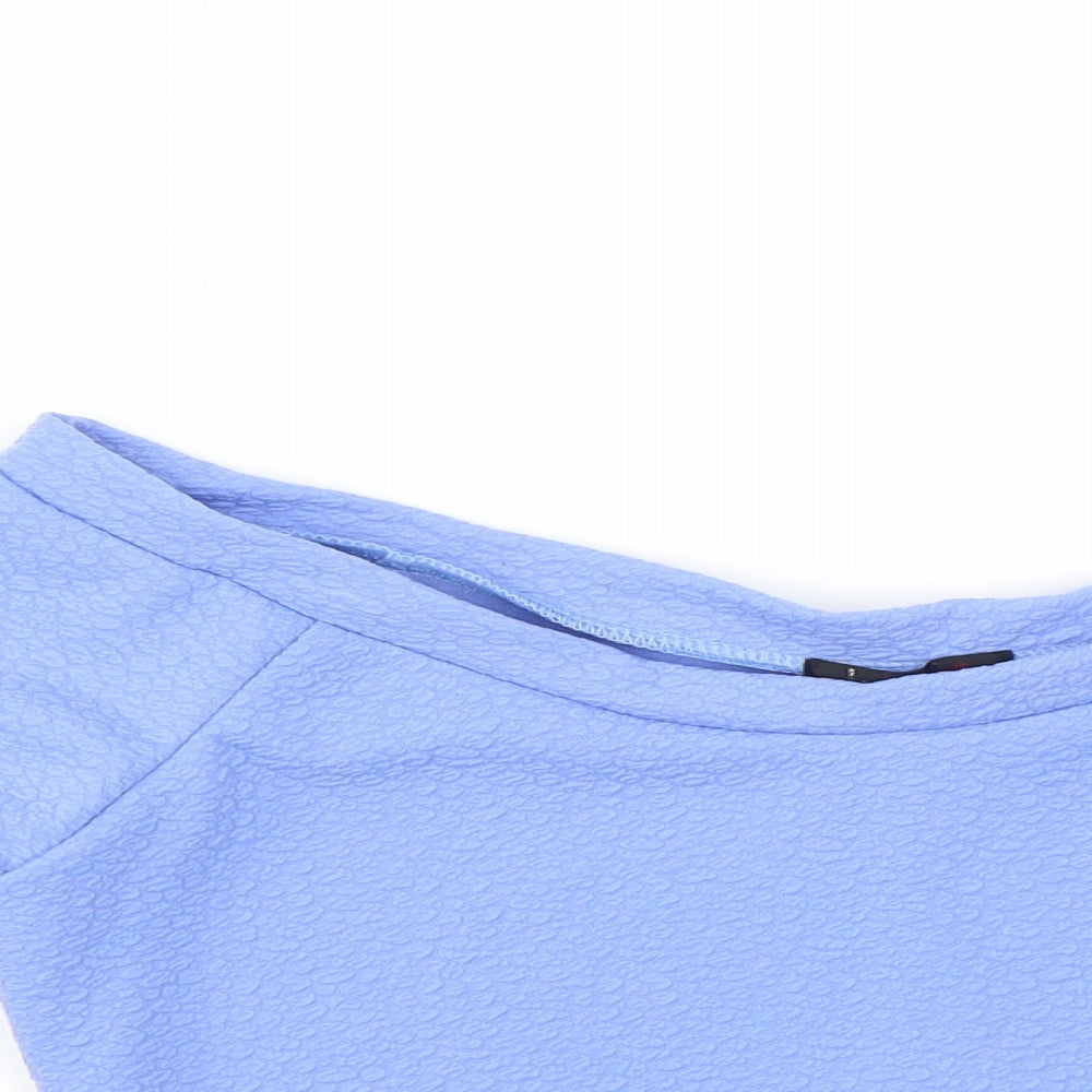 Womens UK Size 12 kiah Blue Basic Blouse