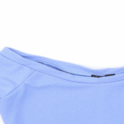 Womens UK Size 12 kiah Blue Basic Blouse