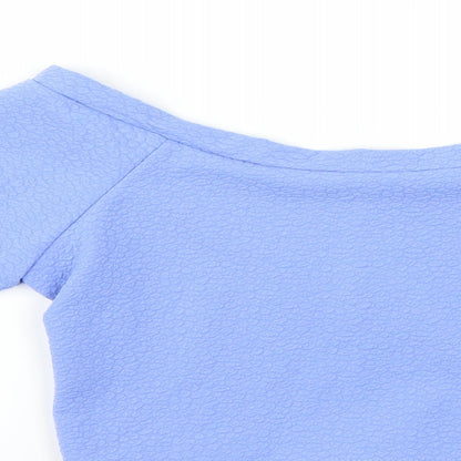 Womens UK Size 12 kiah Blue Basic Blouse