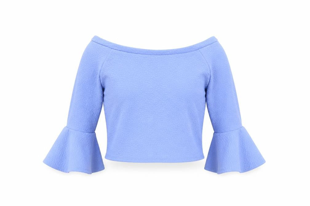 Womens UK Size 12 kiah Blue Basic Blouse