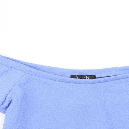 Womens UK Size 12 kiah Blue Basic Blouse