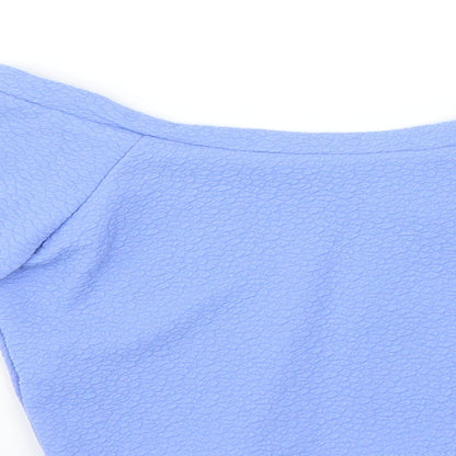 Womens UK Size 12 kiah Blue Basic Blouse