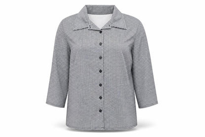 Womens UK Size XL H&M Grey Basic Button-Up
