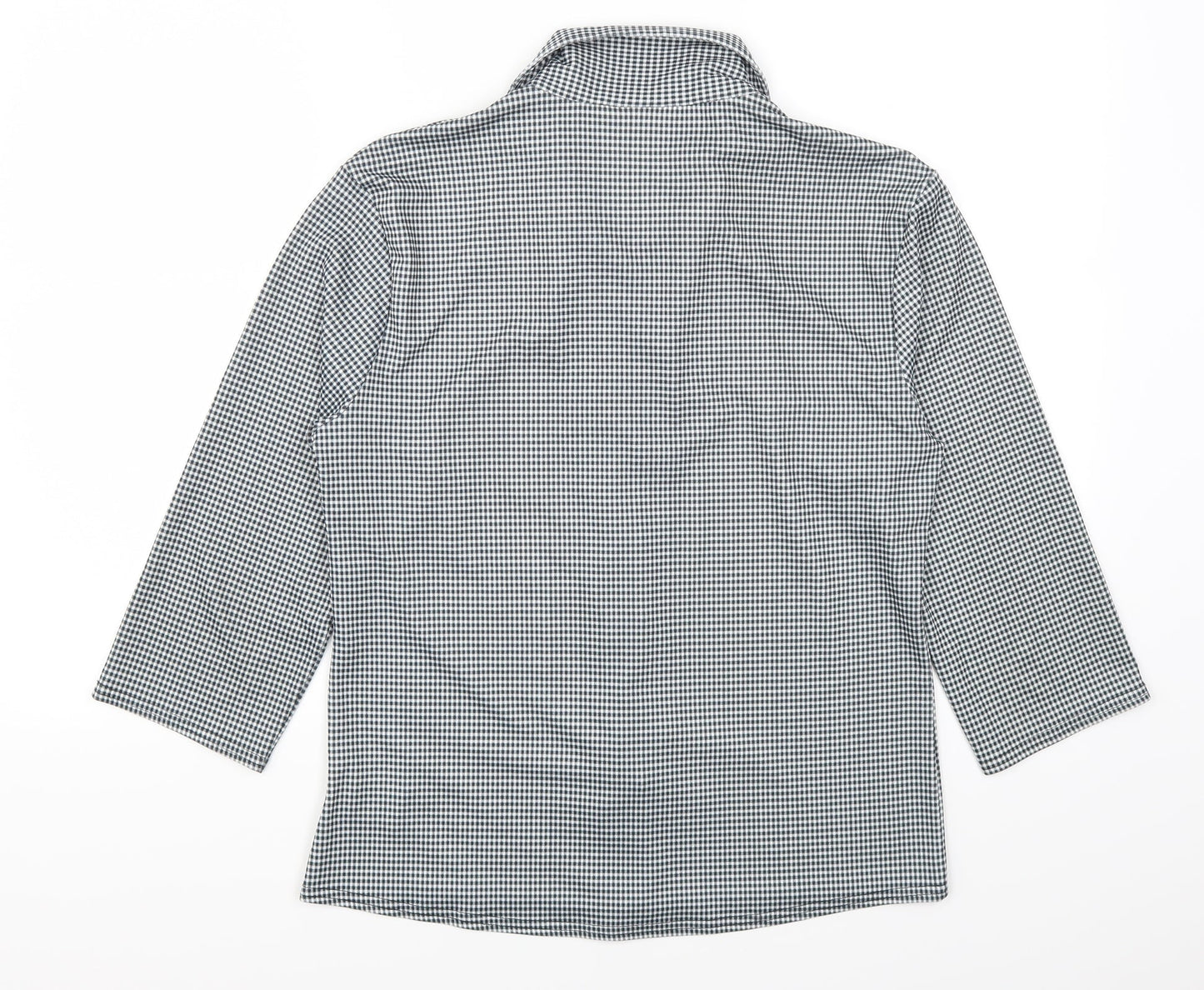 Womens UK Size XL H&M Grey Basic Button-Up