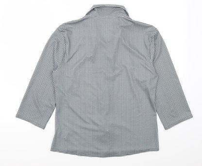 Womens UK Size XL H&M Grey Basic Button-Up