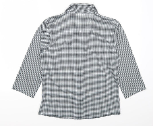 Womens UK Size XL H&M Grey Basic Button-Up