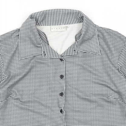 Womens UK Size XL H&M Grey Basic Button-Up