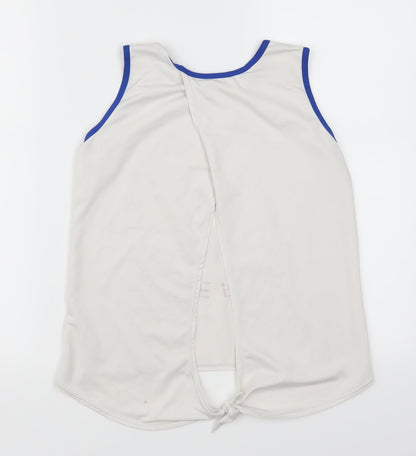 Matalan Girls White   Basic Tank Size 9 Years  - All I Want Is Everything