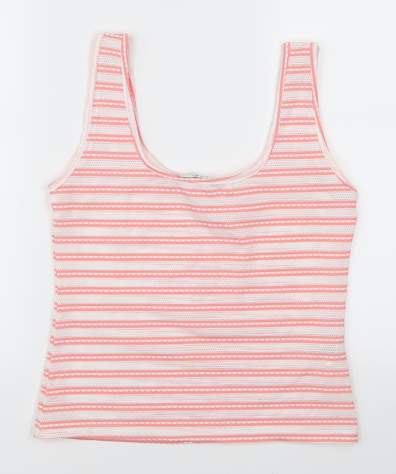 Anel Womens Pink Striped  Basic Tank Size S