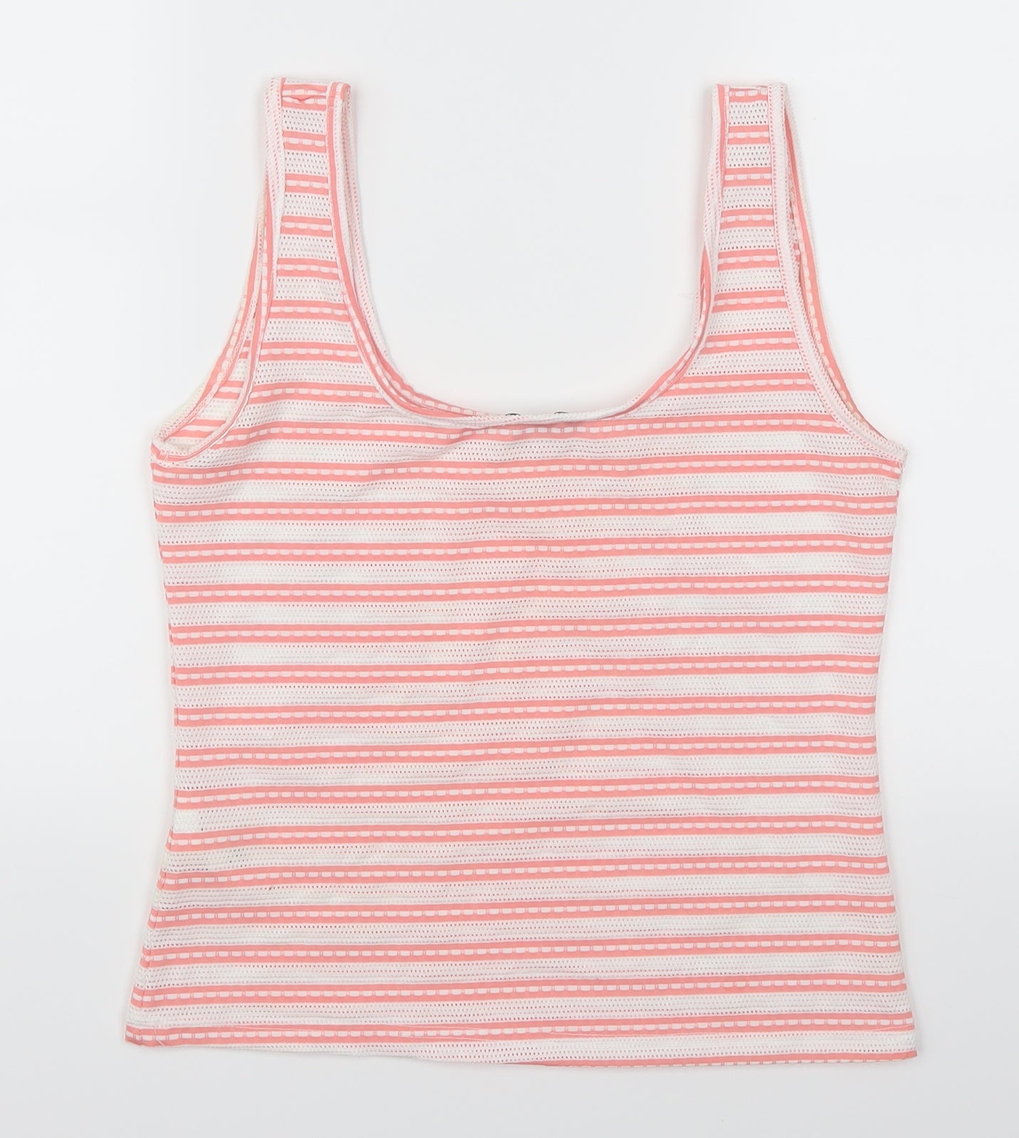 Anel Womens Pink Striped  Basic Tank Size S
