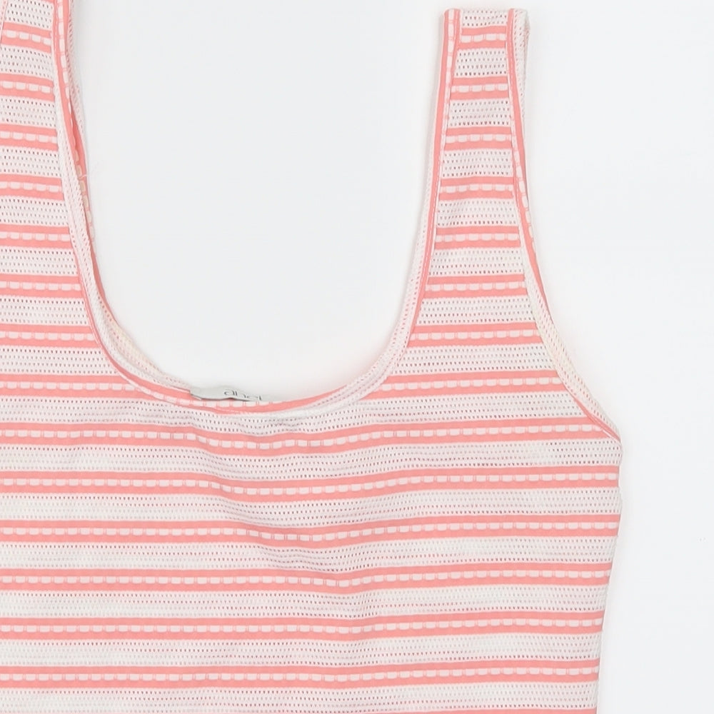 Anel Womens Pink Striped  Basic Tank Size S